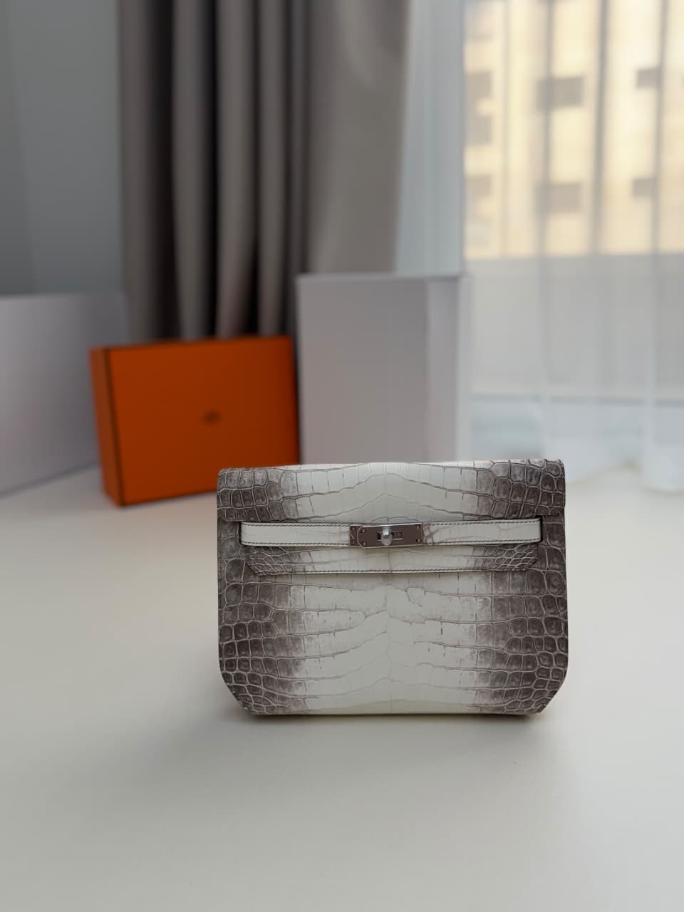 Hermès Depeches Clutch - White Embossed