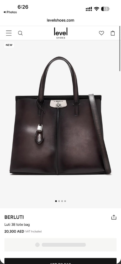 Berluti Tote Bag - Dark Brown