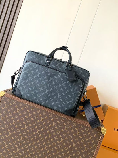 Louis Vuitton Structured Laptop Bag - Dark Grey Monogram