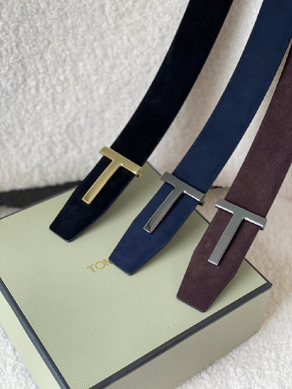 Tom Ford Belt - Navy, Black, Burgundy