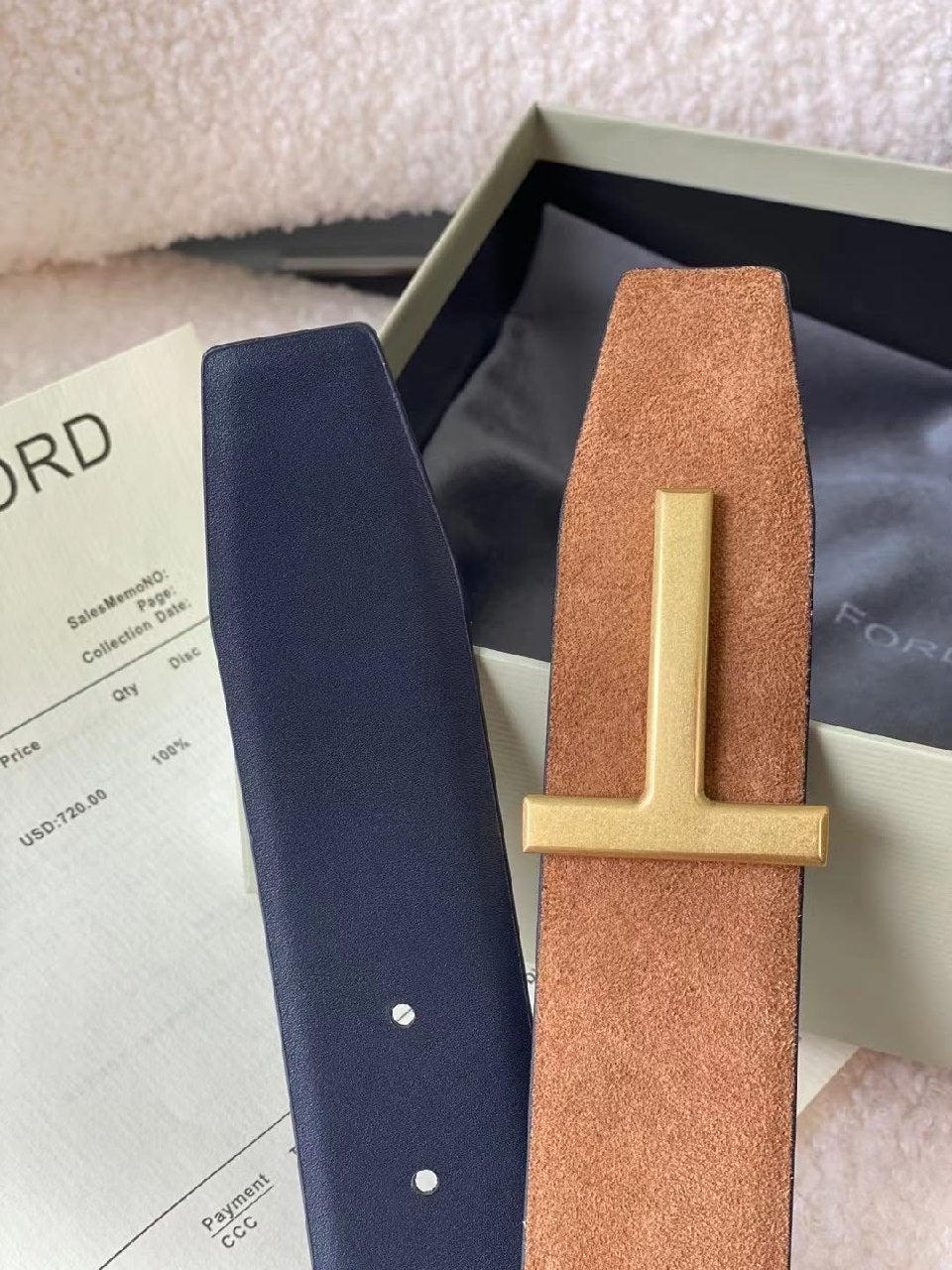 Tom Ford Belt - Navy, Black, Burgundy