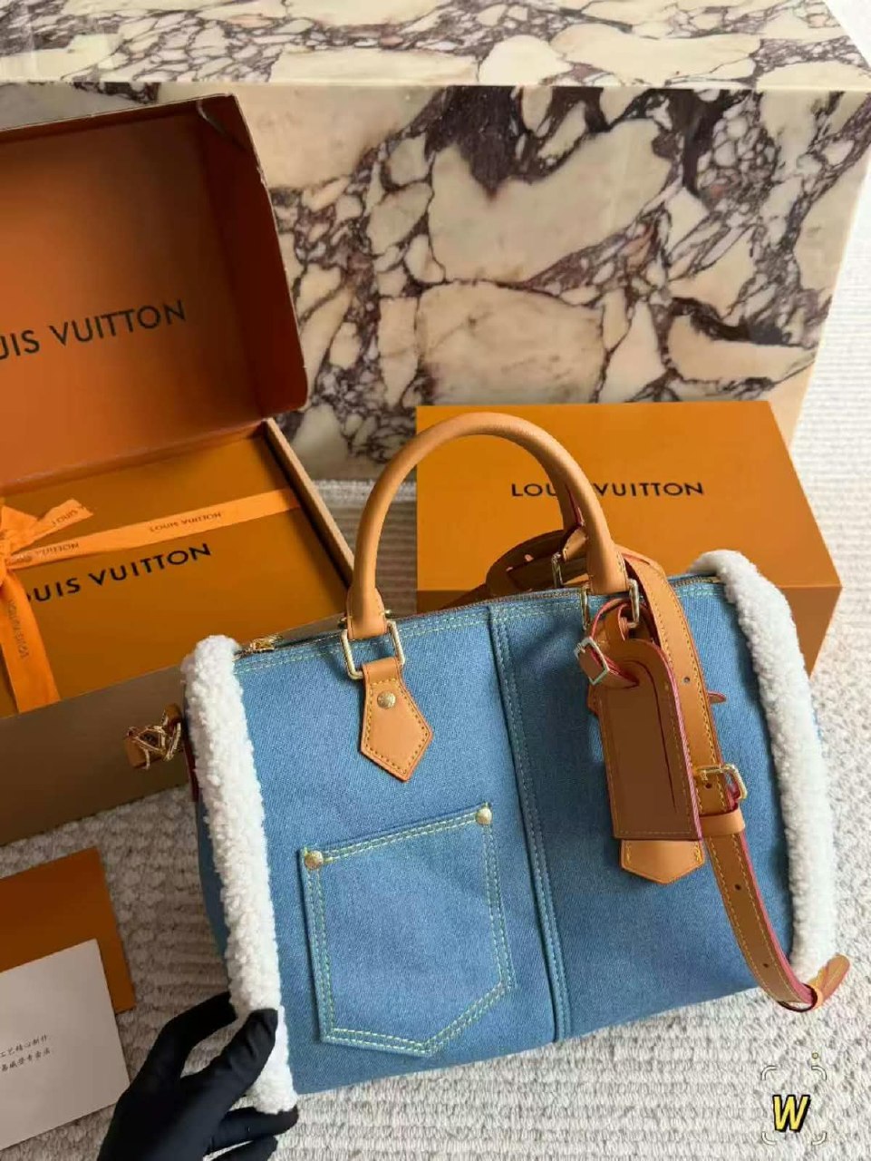 Louis Vuitton Structured Tote Bag - Blue