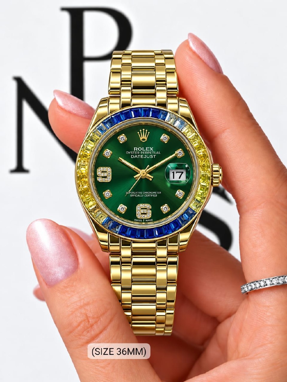 Rolex Watch Sapphire-Style Bezel - 