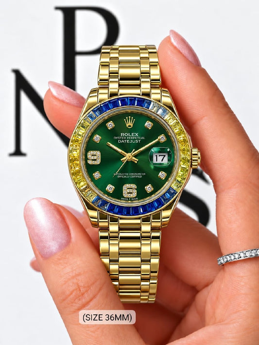 Rolex Watch Sapphire-Style Bezel - 