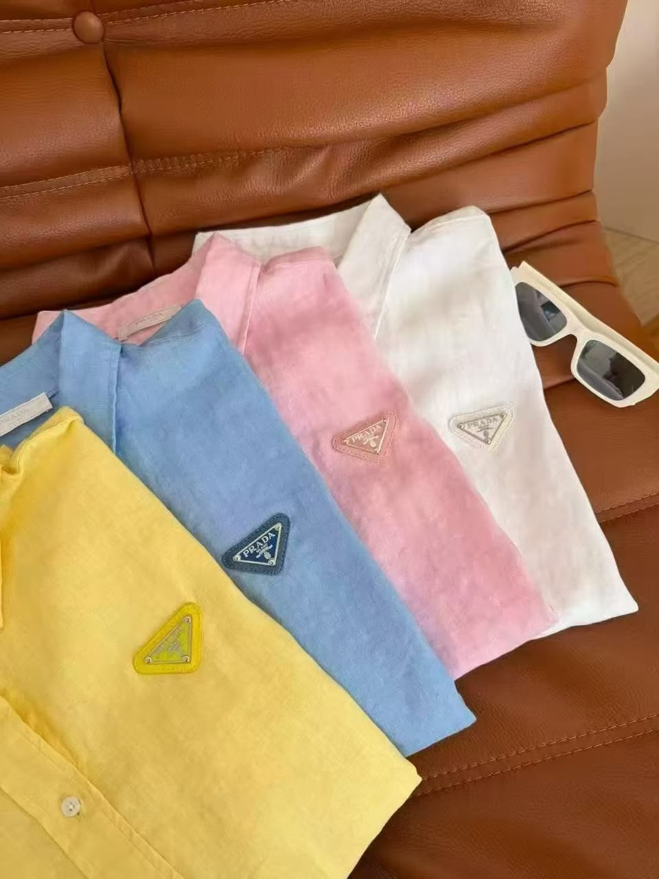 Prada Shirt - Pink, Yellow, Blue, White