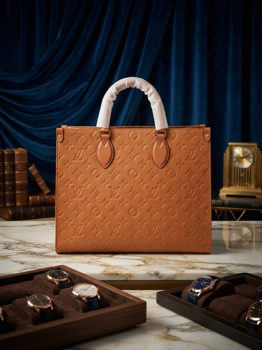 Louis Vuitton Compact Tote Bag - Brown Embossed