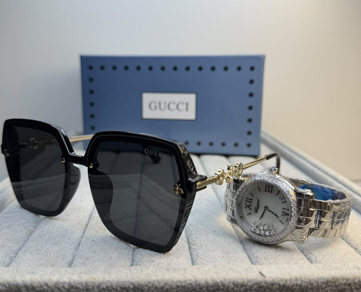 Gucci Geometric-Frame Sunglasses - 