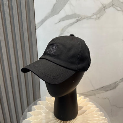 Loro Piana Structured Curved-Brim Cap - Black