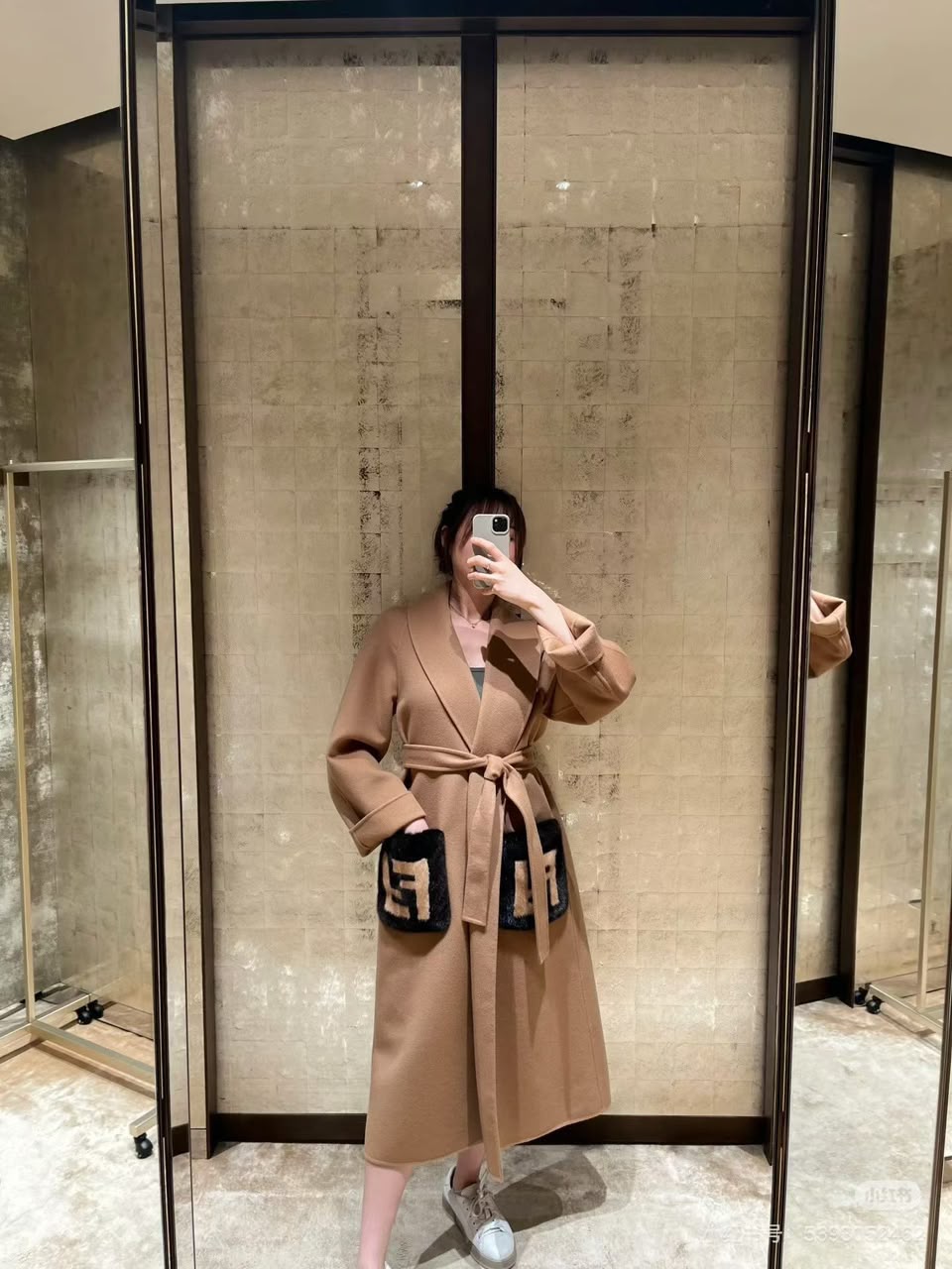 Fendi Coat - Black, Beige