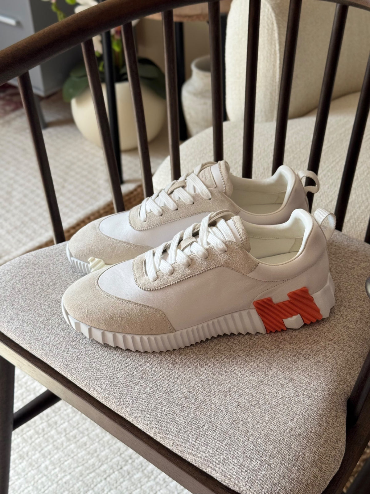 Hermès Bouncing Panel Sneakers - White