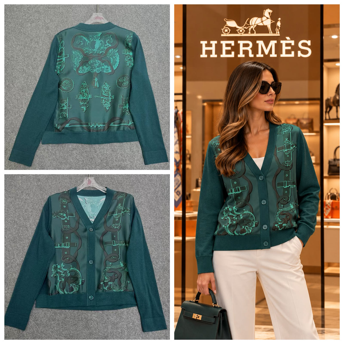 Hermès Cardigan - Green