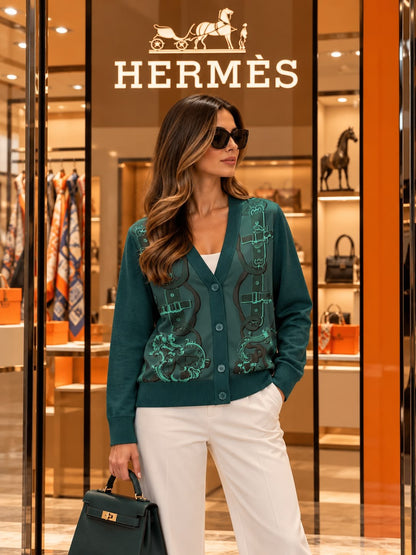 Hermès Cardigan - Green