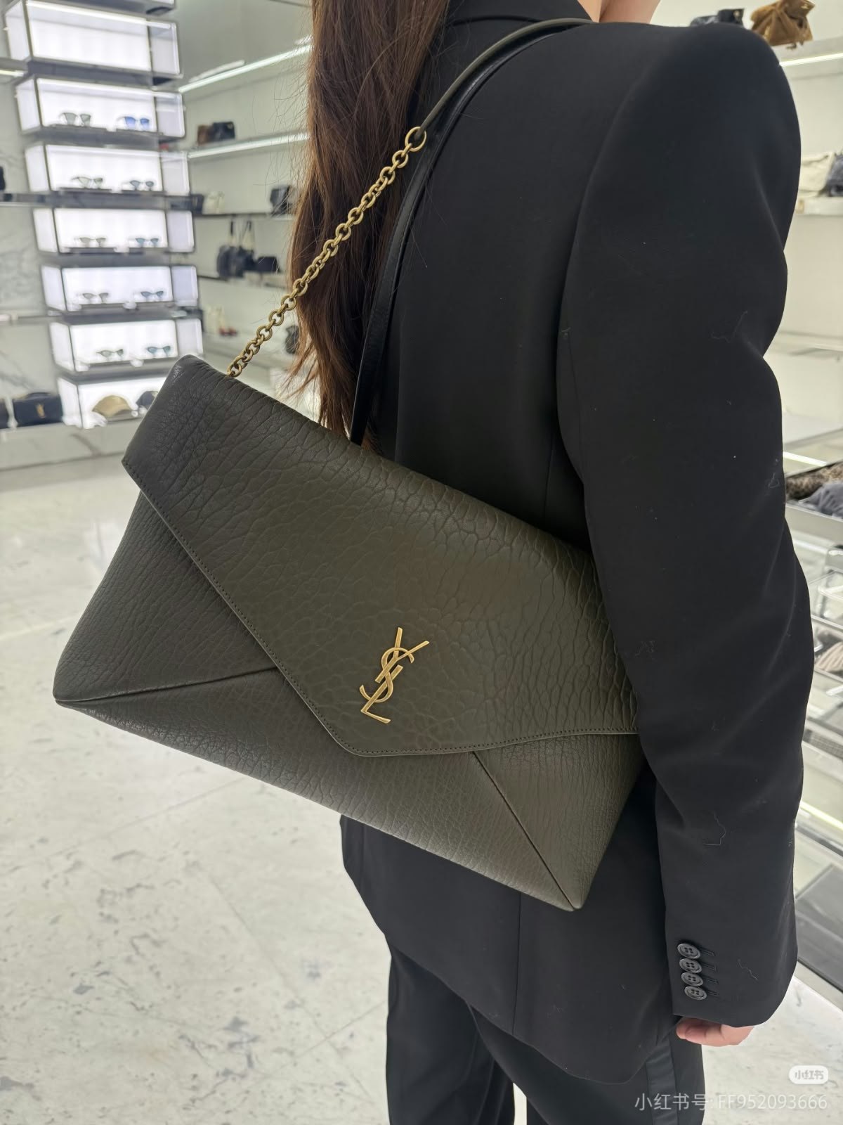 YSL Shoulder Bag - Green, Brown, Beige