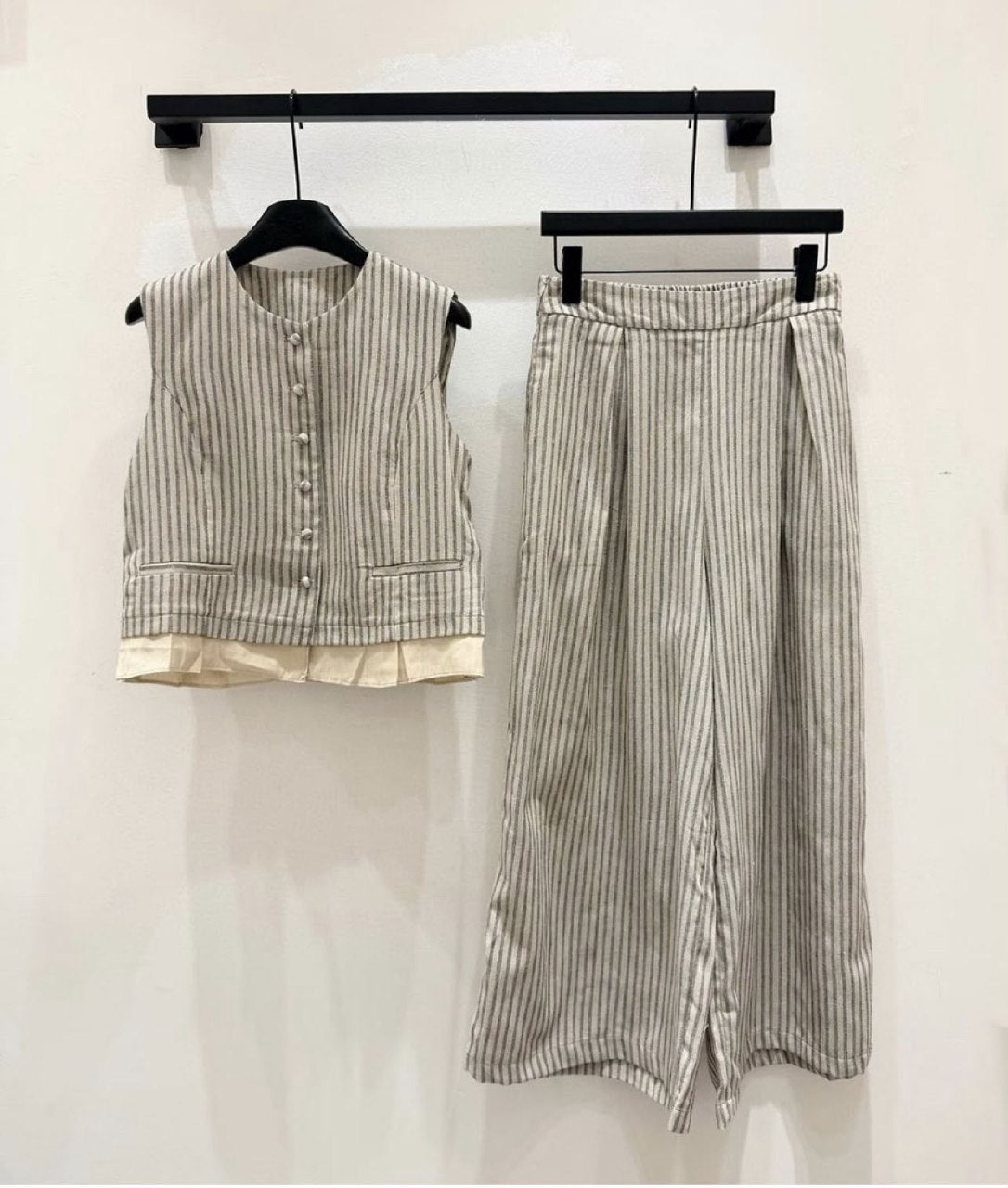 Loewe Pinstripe Set - Beige
