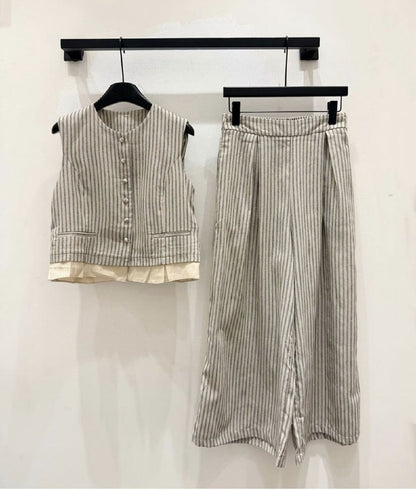 Loewe Pinstripe Set - Beige