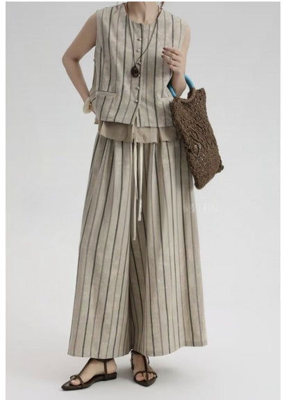 Loewe Pinstripe Set - Beige