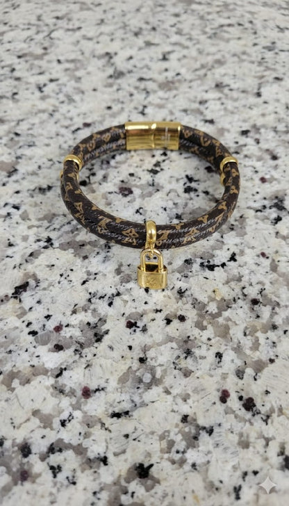 Louis Vuitton Padlock Bracelet - Brown Monogram