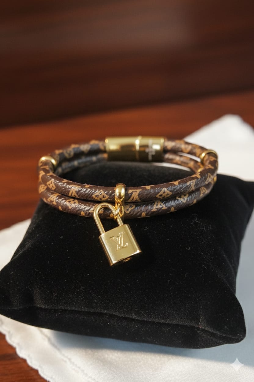 Louis Vuitton Padlock Bracelet - Brown Monogram