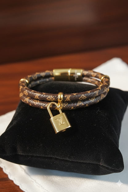 Louis Vuitton Padlock Bracelet - Brown Monogram