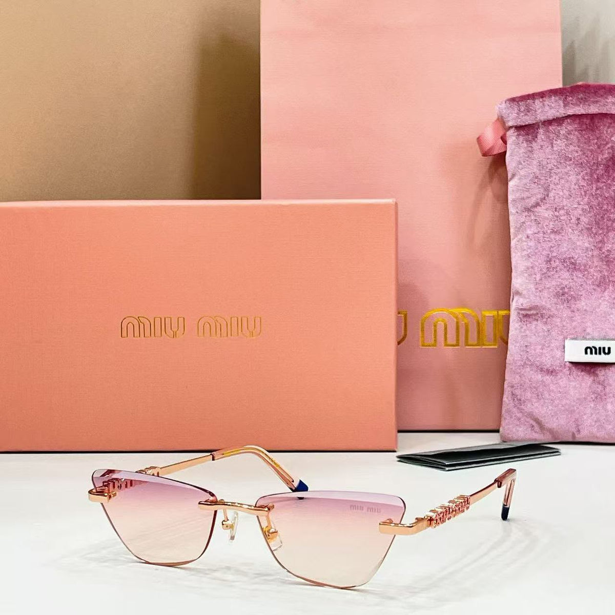 Miu Miu Rimless Sunglasses - 