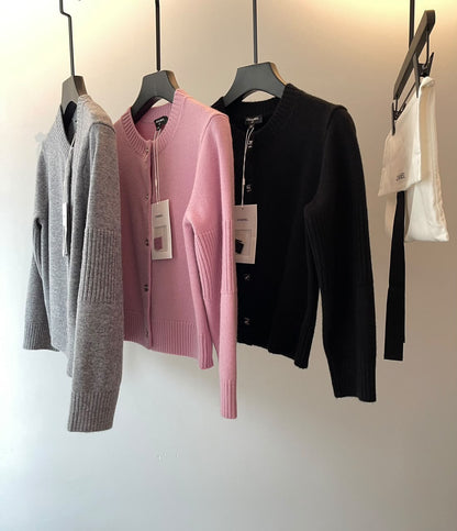 Chanel Cardigan - Grey, Pink, Black