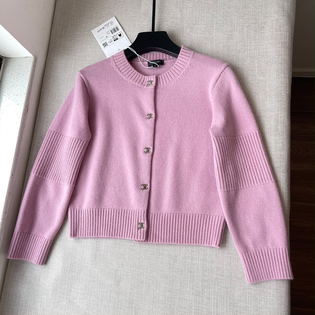 Chanel Cardigan - Grey, Pink, Black