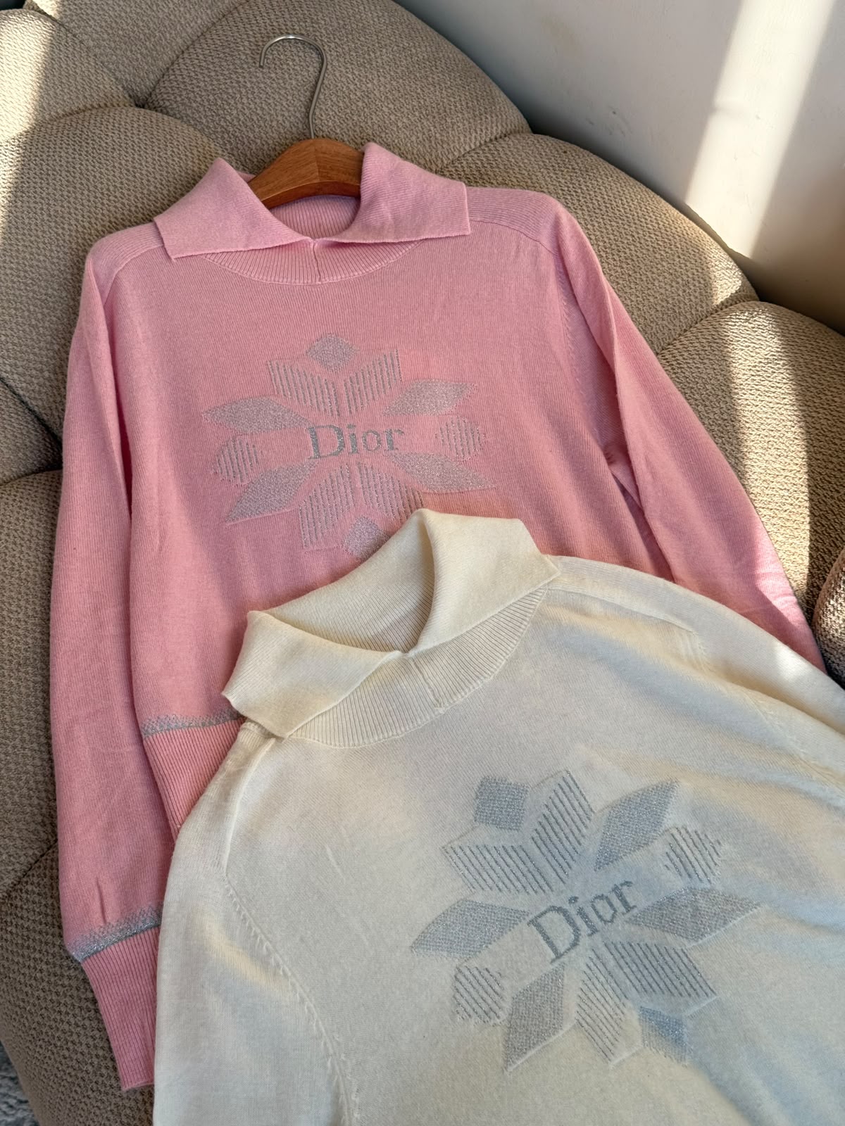 Dior Polo Sweater - Pink, White