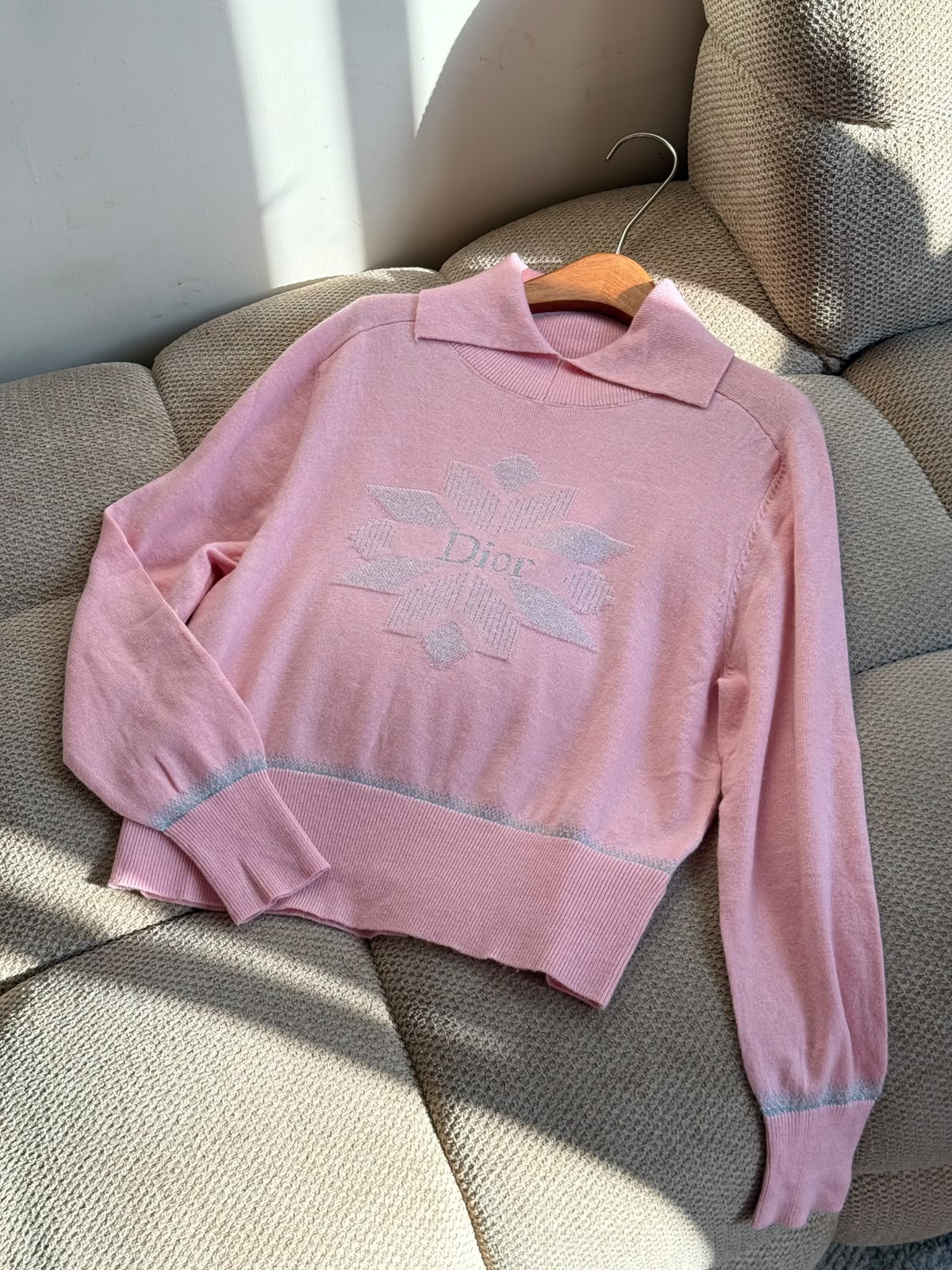 Dior Polo Sweater - Pink, White