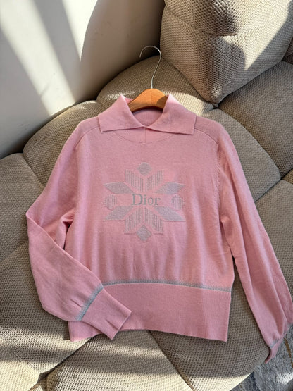 Dior Polo Sweater - Pink, White