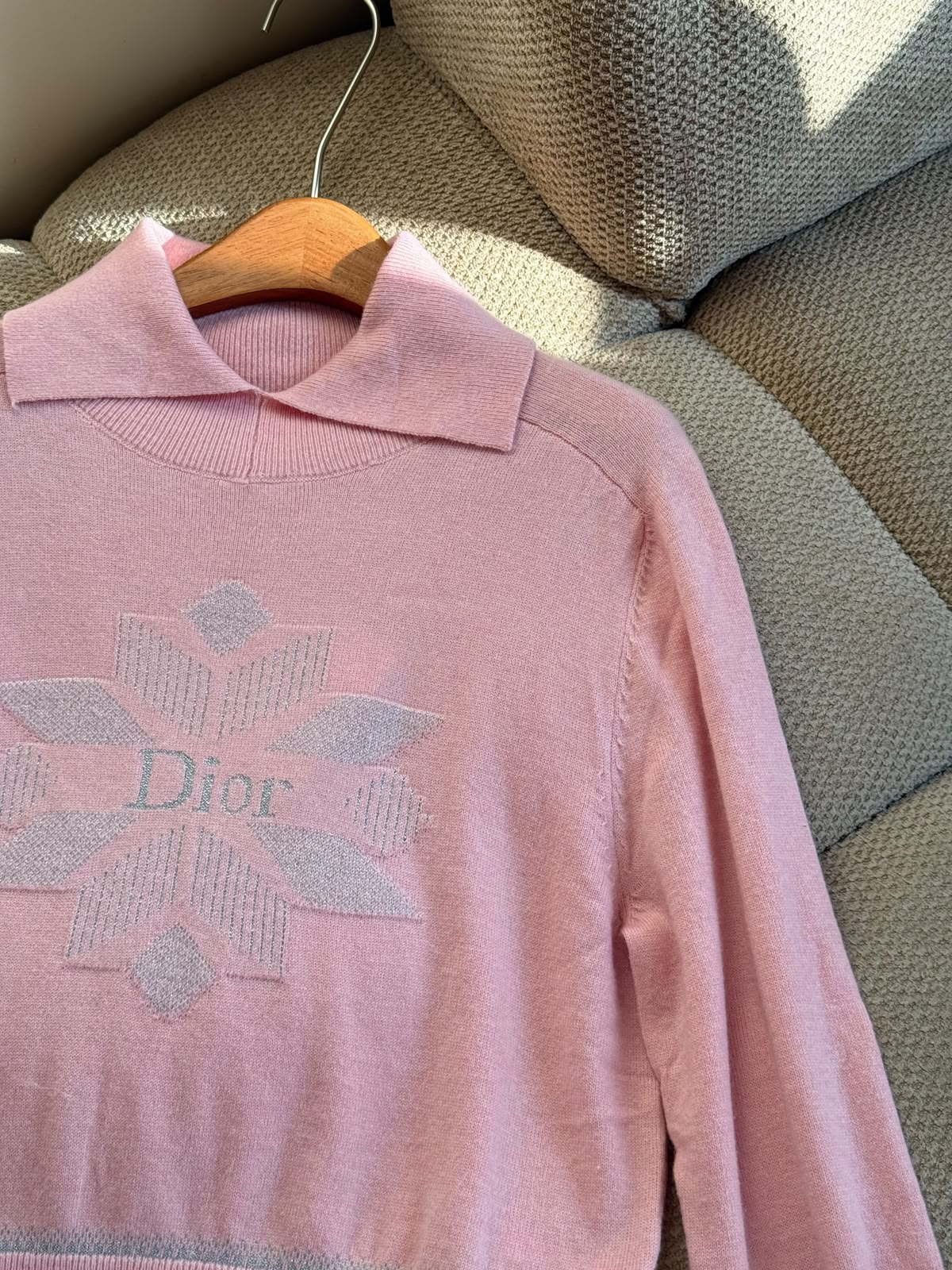 Dior Polo Sweater - Pink, White