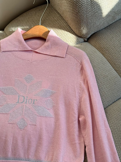Dior Polo Sweater - Pink, White
