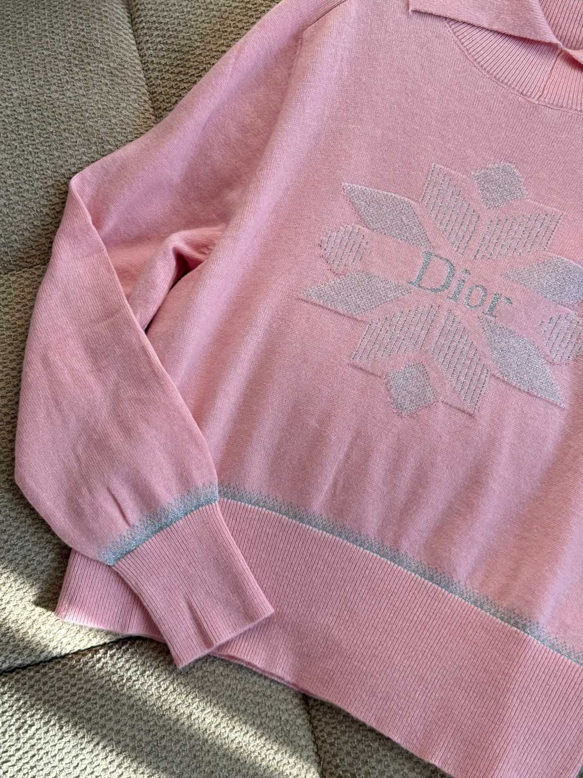 Dior Polo Sweater - Pink, White