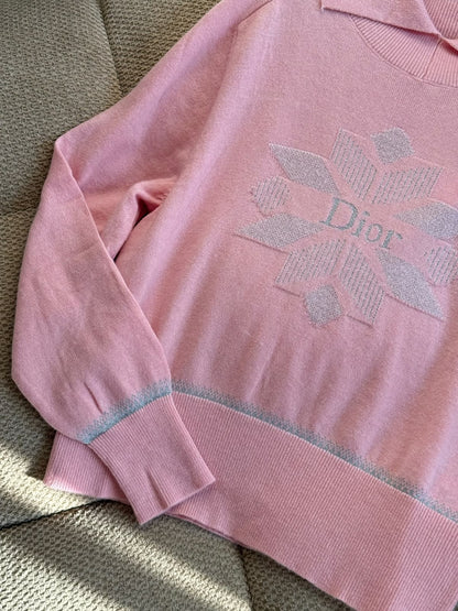 Dior Polo Sweater - Pink, White