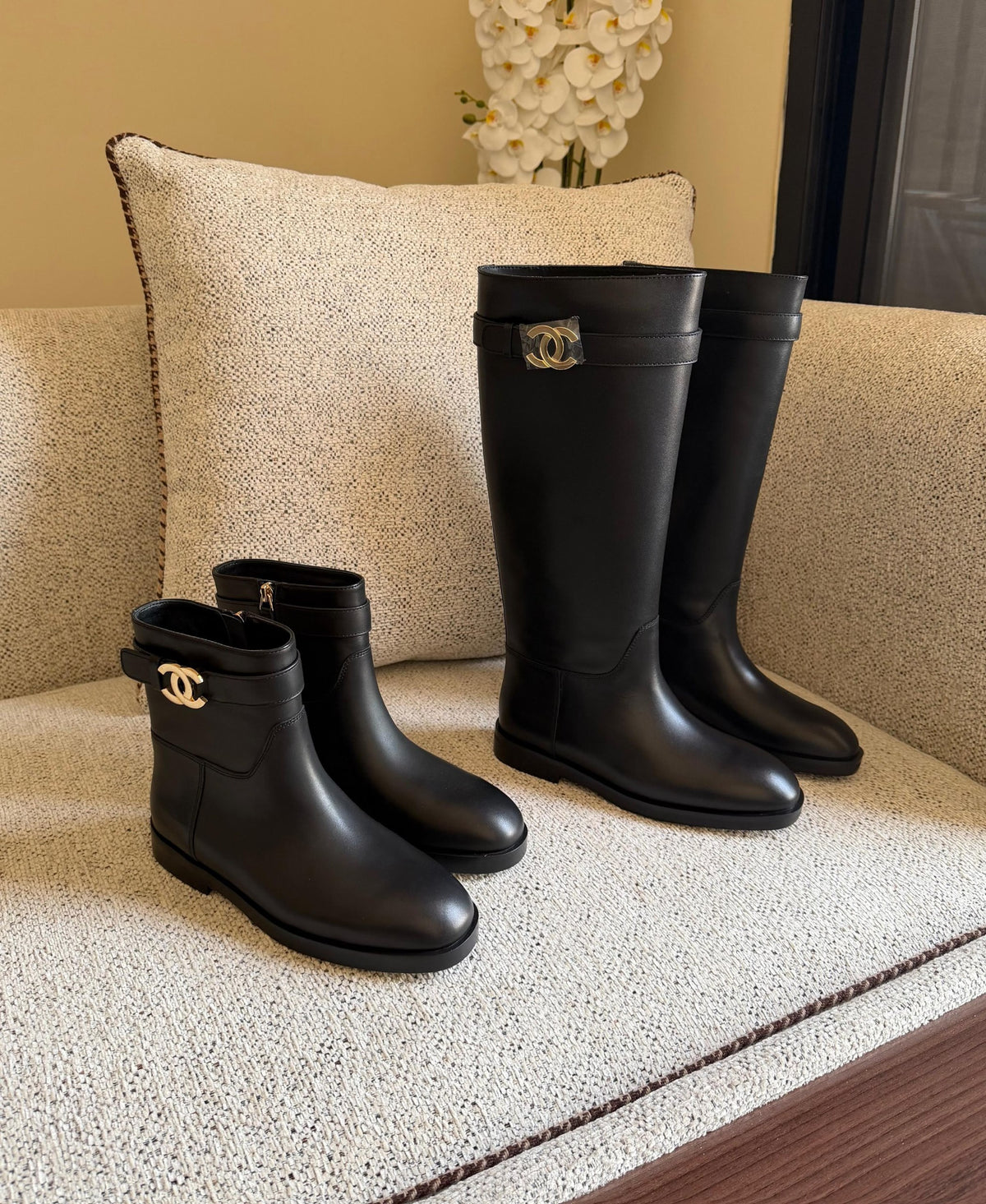 Chanel Tall Boots - Black