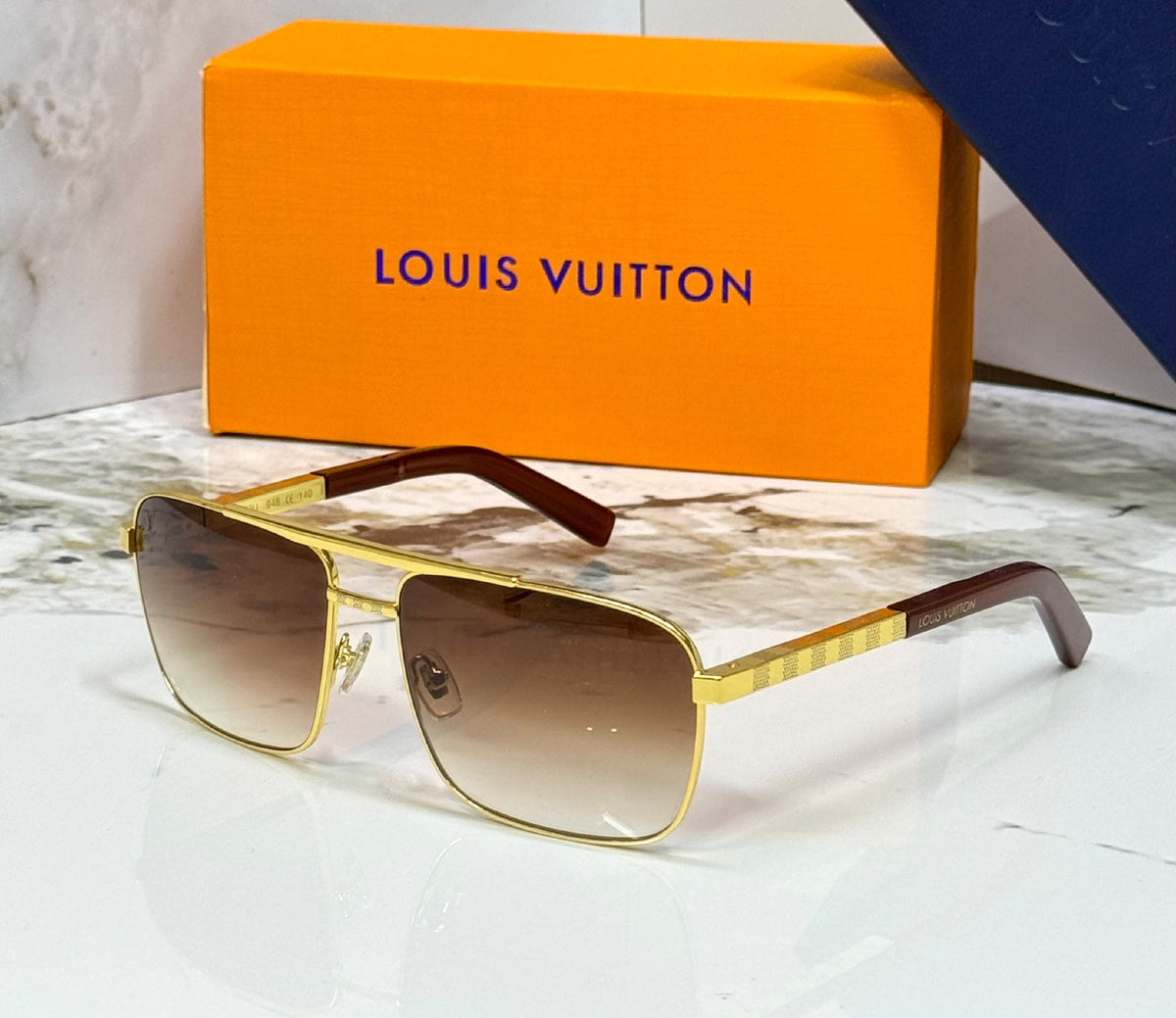 Louis Vuitton Sunglasses - Gold & Brown
