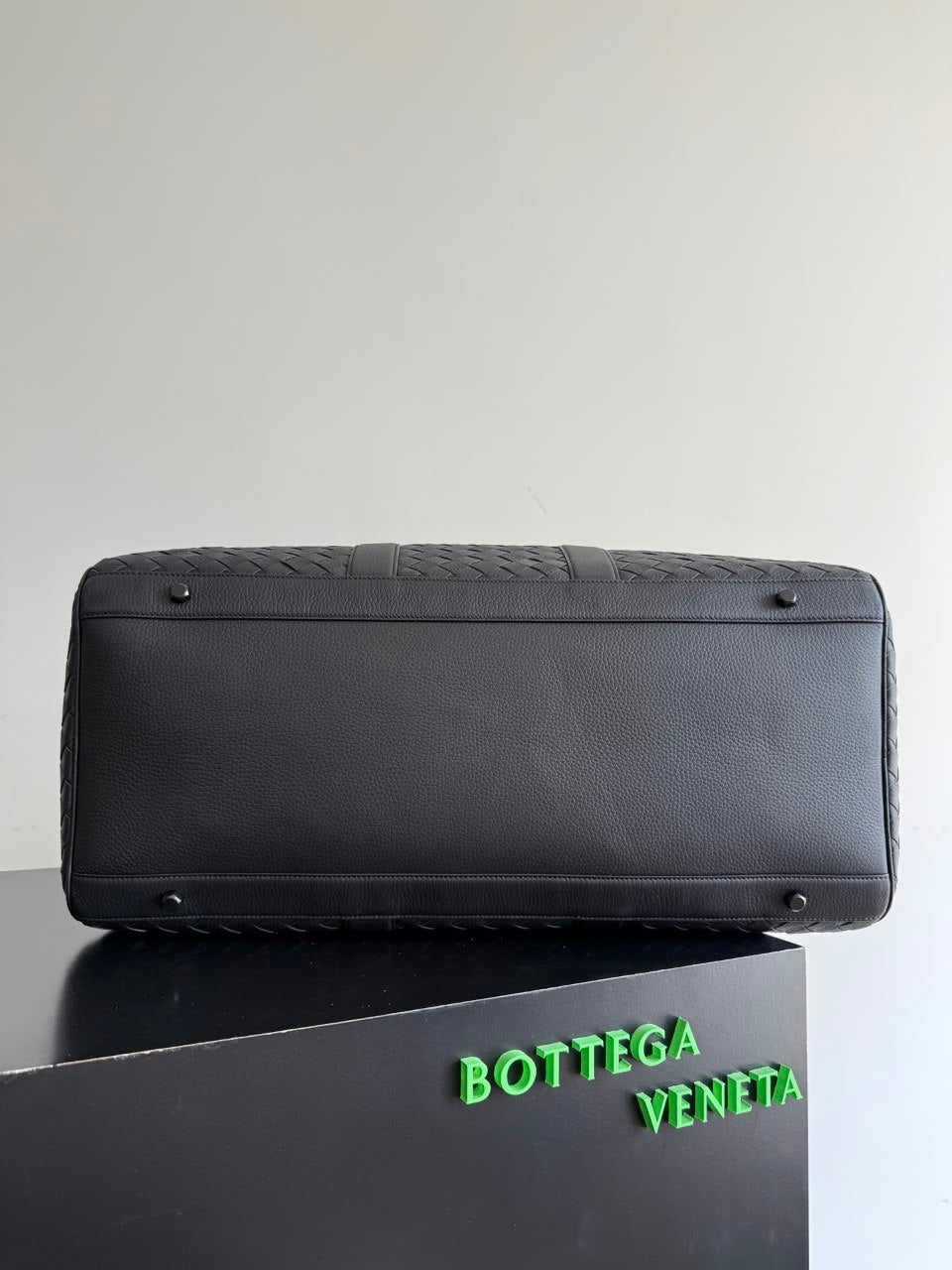 Bottega Veneta Woven Duffle Bag - Black