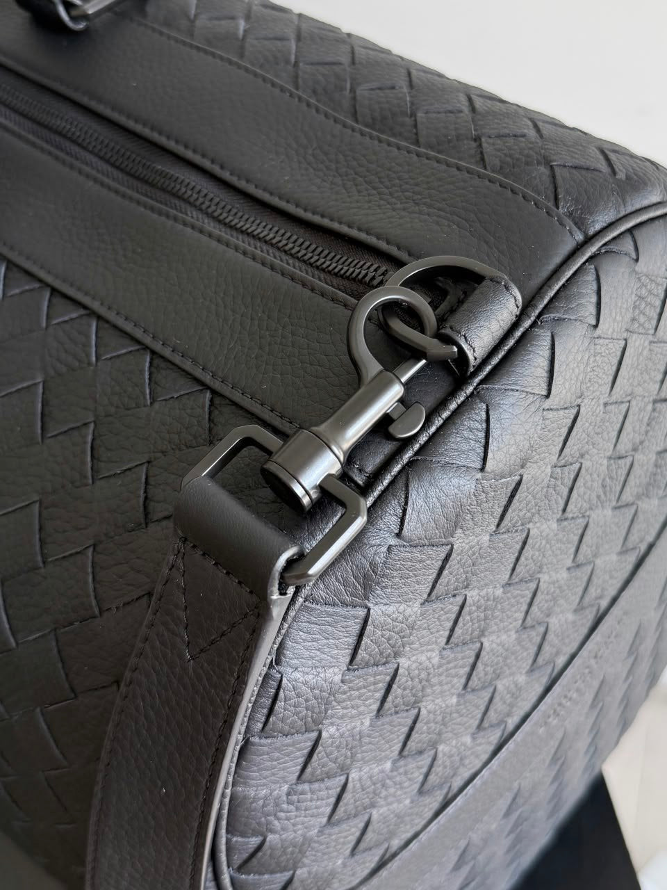 Bottega Veneta Woven Duffle Bag - Black