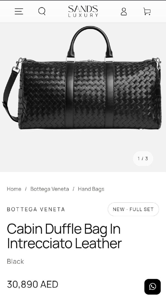 Bottega Veneta Woven Duffle Bag - Black
