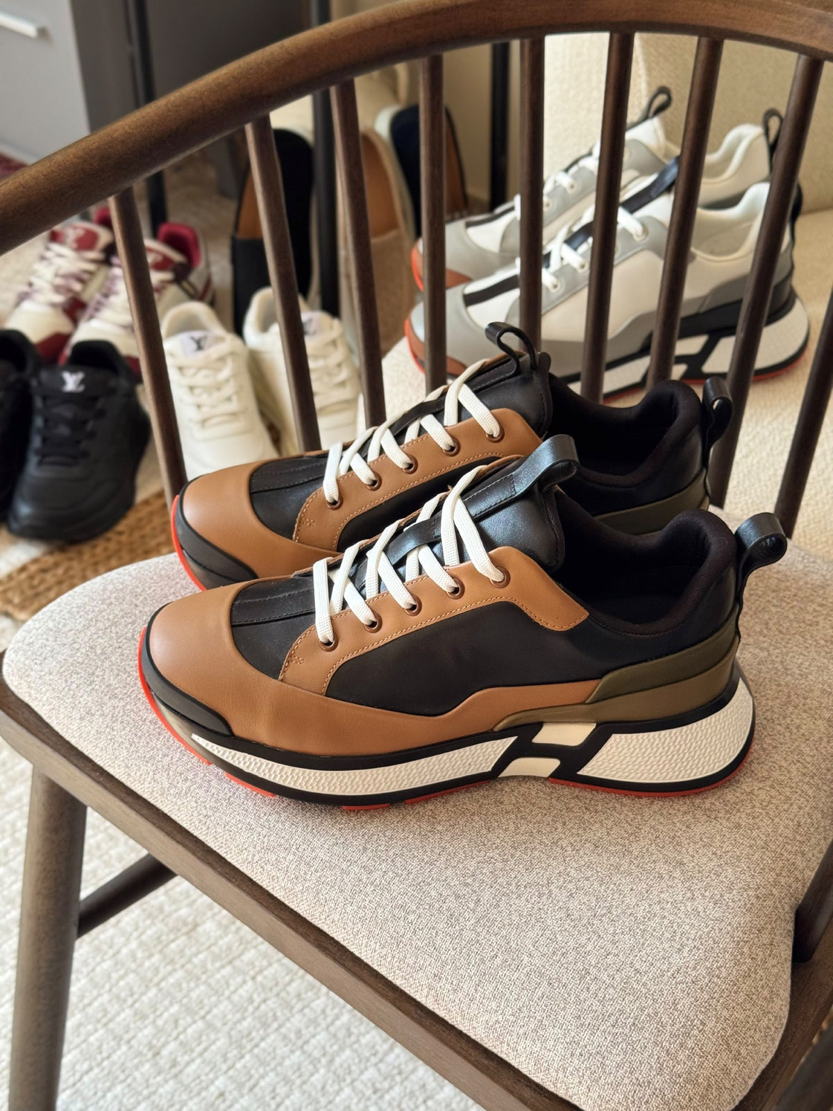 Hermes Sneakers - Brown & Black