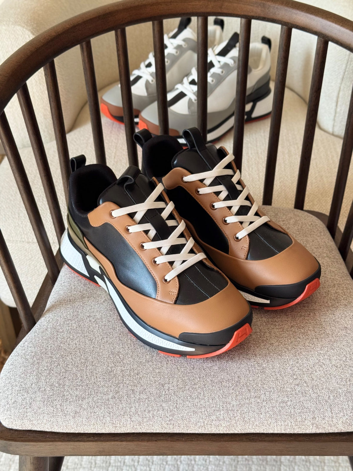 Hermes Sneakers - Brown & Black
