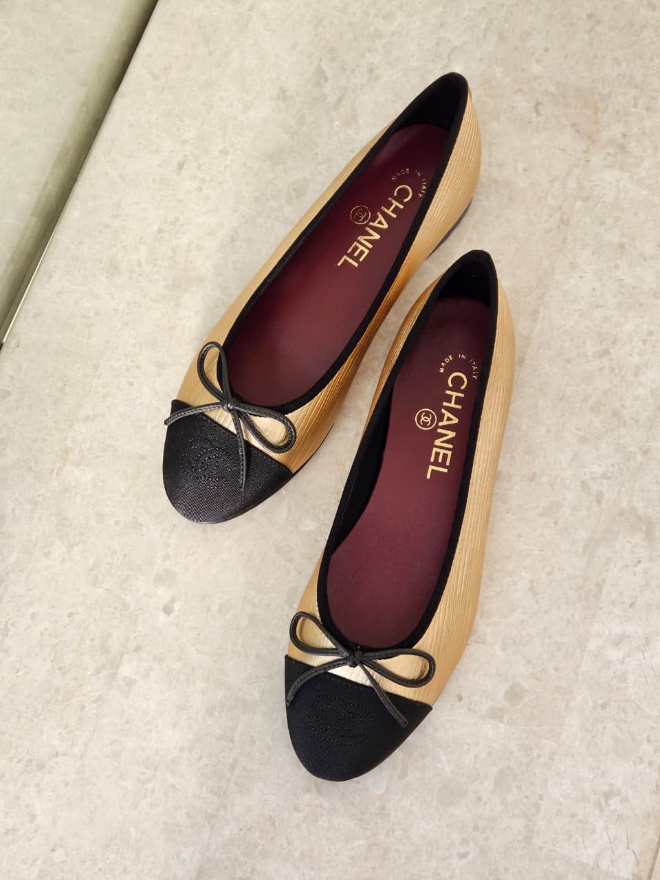 Chanel Bow Ballerinas - Black