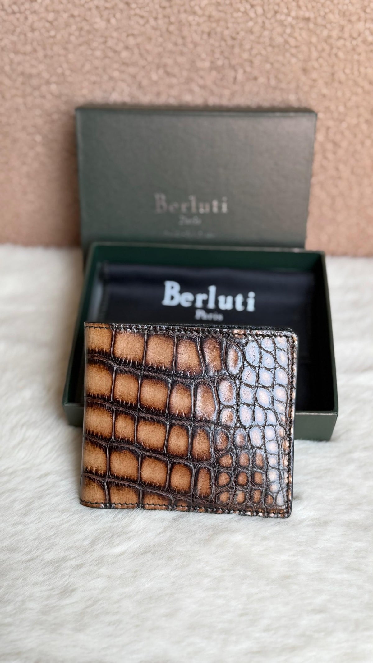 Berluti Wallet - Brown Embossed