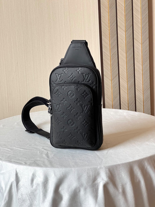 Louis Vuitton Crossbody Bag - Black Embossed