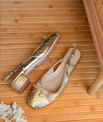 Dior Quilted Pearl Heels - Burgundy, Gold, White, Black, Beige