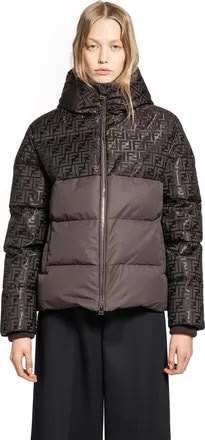 Fendi Hooded Jacket - Black Monogram