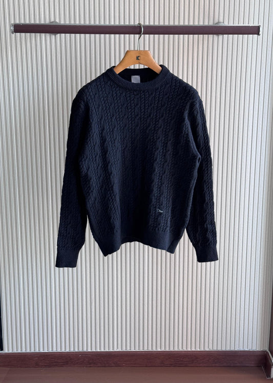 Dior Cable-Knit Sweater - Black, Beige, White, Navy