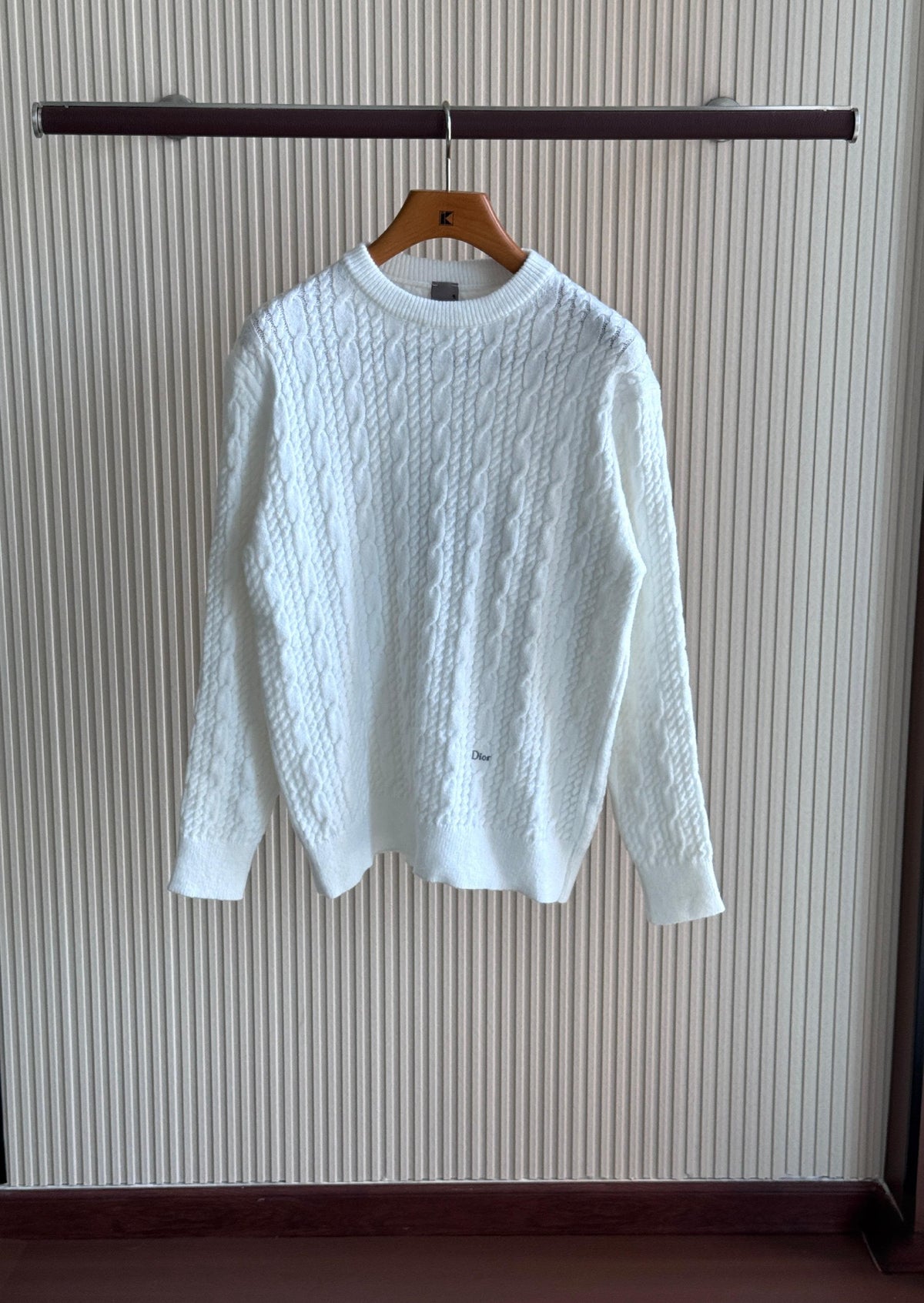 Dior Cable-Knit Sweater - Black, Beige, White, Navy