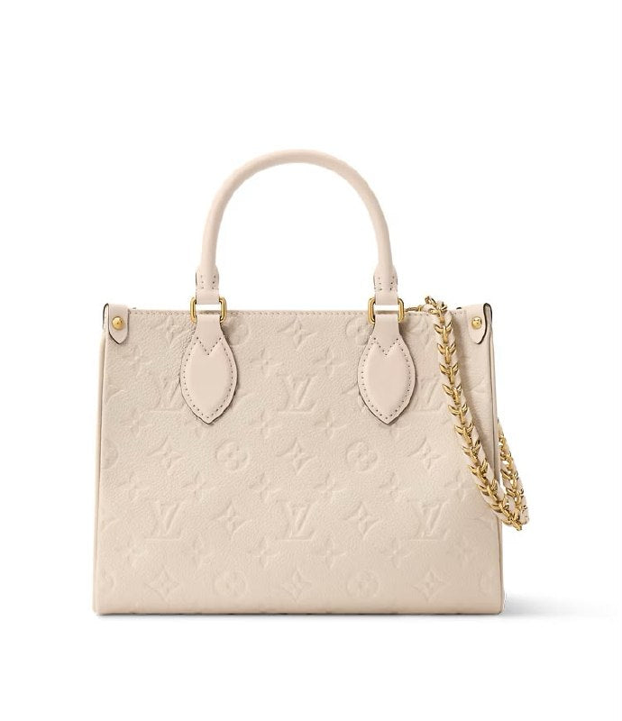 Louis Vuitton Embossed Handle Tote Bag - White Embossed