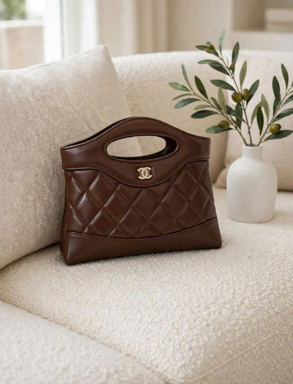 Chanel Handbag (Quilted Panel) - Brown