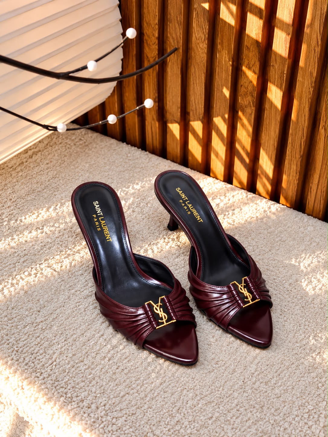 YSL Heels - Black, Burgundy, Beige